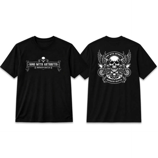 Sons With Arthritis Skull Biker Motorcycle T-Shirt