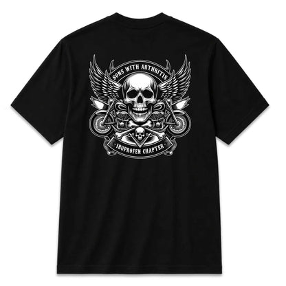 Sons With Arthritis Skull Biker Motorcycle T-Shirt