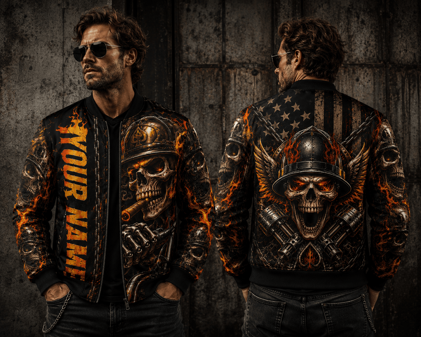 Riders Legend Bomber Jacket Design 3D Full Printed RL20