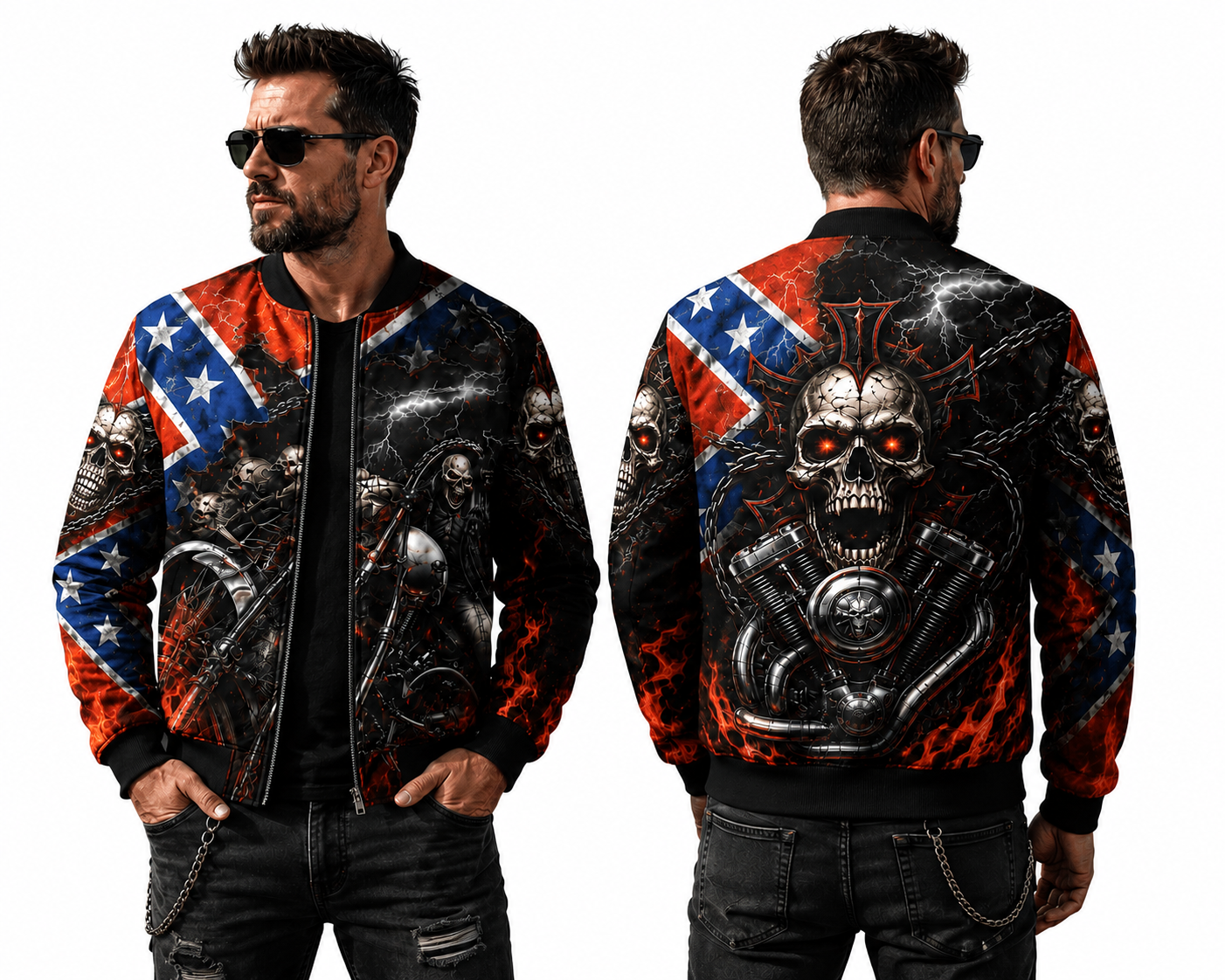 Riders Legend Bomber Jacket Design 3D Full Printed RL21