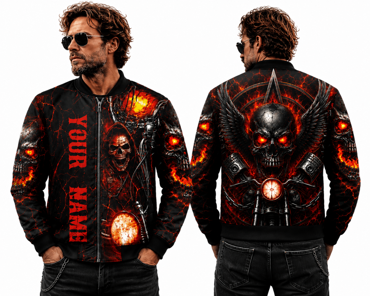 Riders Legend Bomber Jacket Design 3D Full Printed RL22