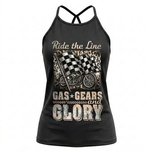 Riders Legend CRISS CROSS OPEN BACK CAMISOLE TANK TOP DESIGN RL8