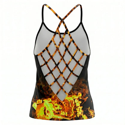 Riders Legend CRISS CROSS OPEN BACK CAMISOLE TANK TOP DESIGN RL10