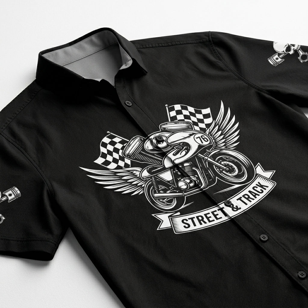 Riders Legend Motorcycles Button Shirt RL2