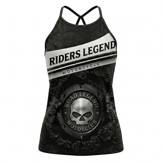 Riders Legend CRISS CROSS OPEN BACK CAMISOLE TANK TOP DESIGN RL2