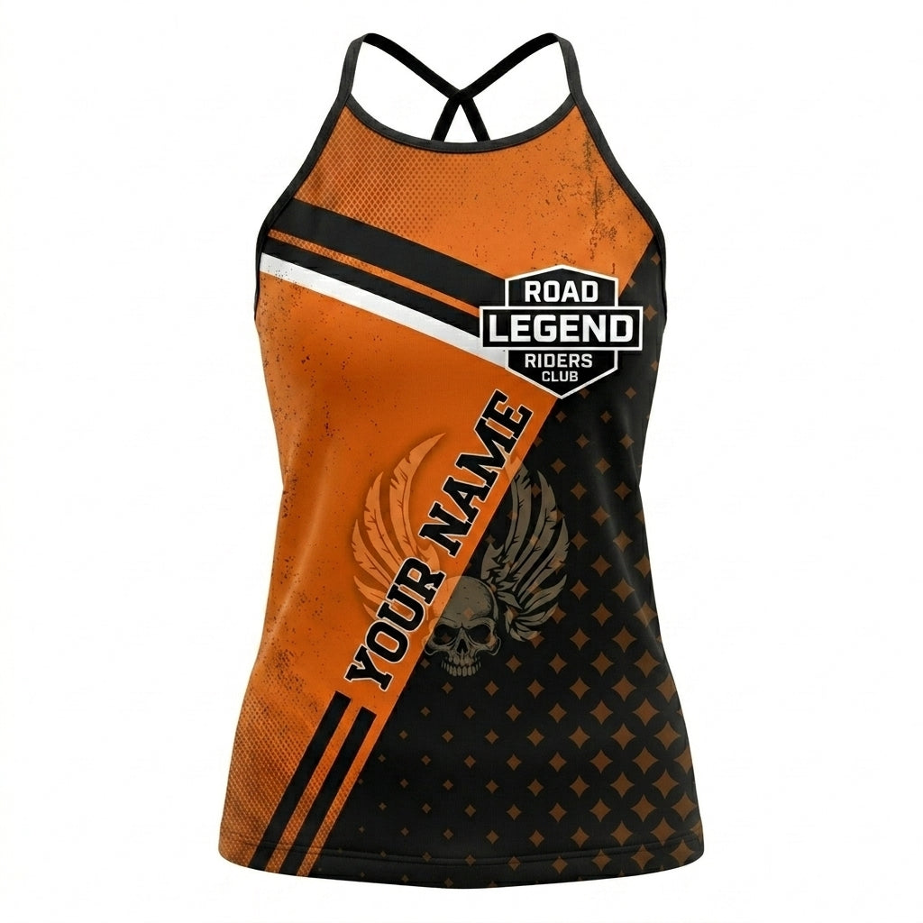Riders Legend CRISS CROSS OPEN BACK CAMISOLE TANK TOP DESIGN RL3
