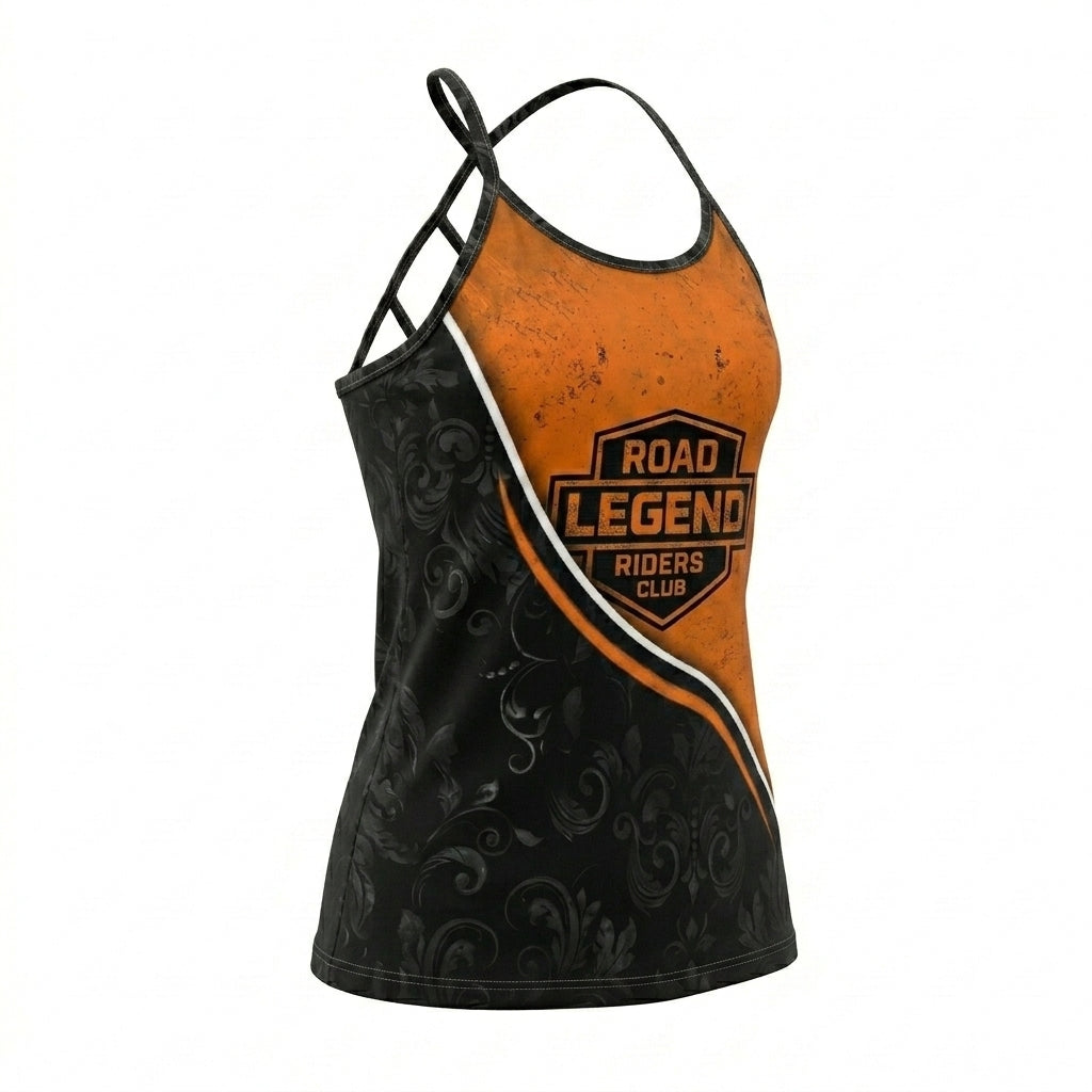 Riders Legend CRISS CROSS OPEN BACK CAMISOLE TANK TOP DESIGN RL5