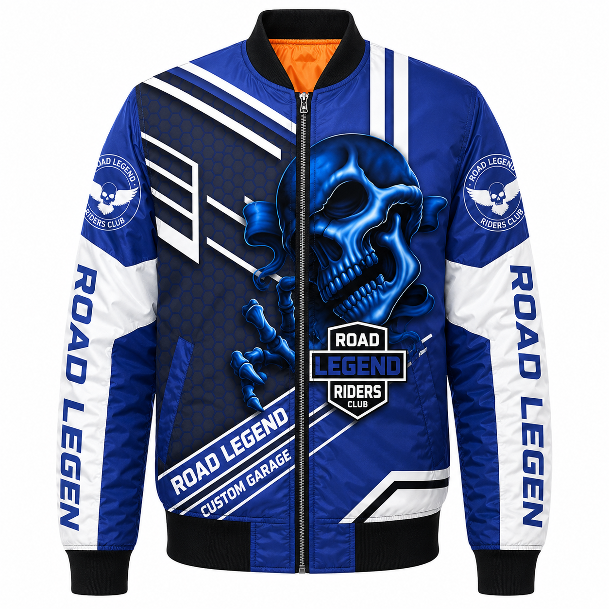 Riders Legend Navy Bomber Jacket Design 3D Full Printed RL2