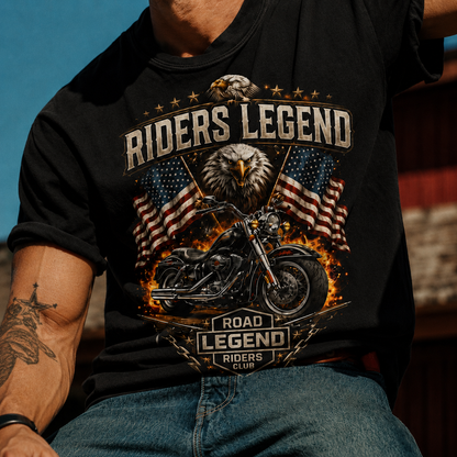 Road King Touring Legend Shirt, Vintage Motorcycle Biker Graphic Tee
