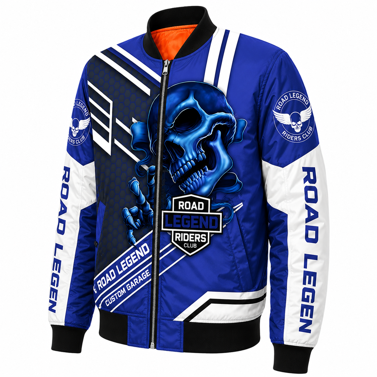 Riders Legend Navy Bomber Jacket Design 3D Full Printed RL2