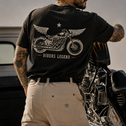 Riders Legend Iron Wings Motorcycle T-Shirt
