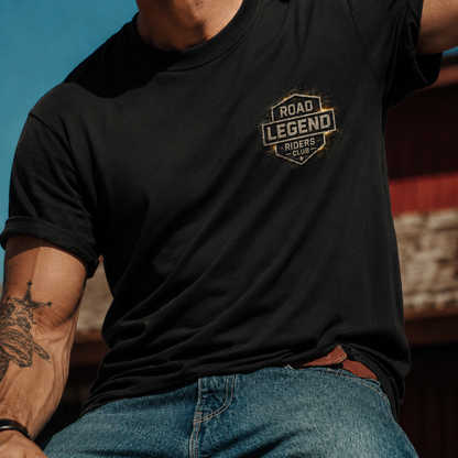 Riders Legend Live To Ride Skull Motorcycle T-Shirt