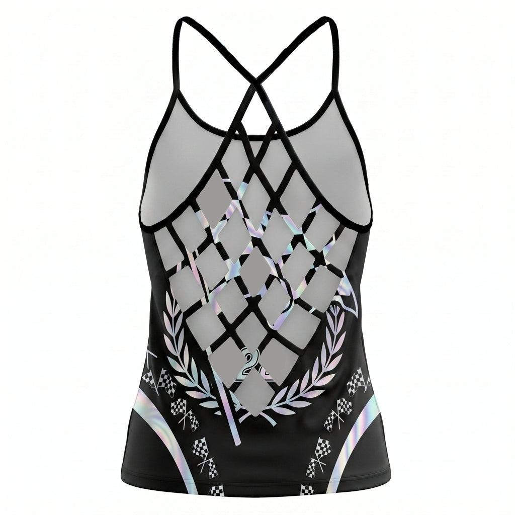 Riders Legend CRISS CROSS OPEN BACK CAMISOLE TANK TOP DESIGN RL9