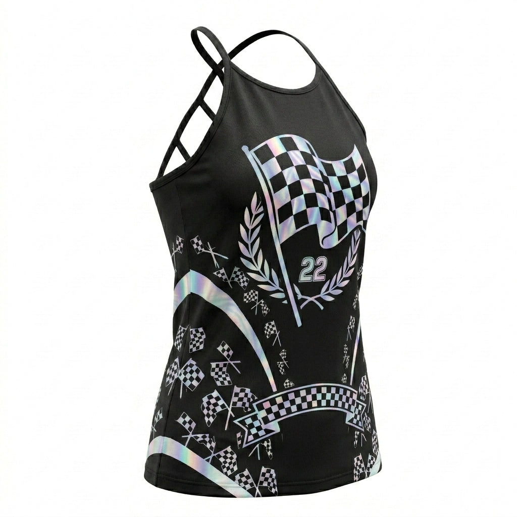 Riders Legend CRISS CROSS OPEN BACK CAMISOLE TANK TOP DESIGN RL9