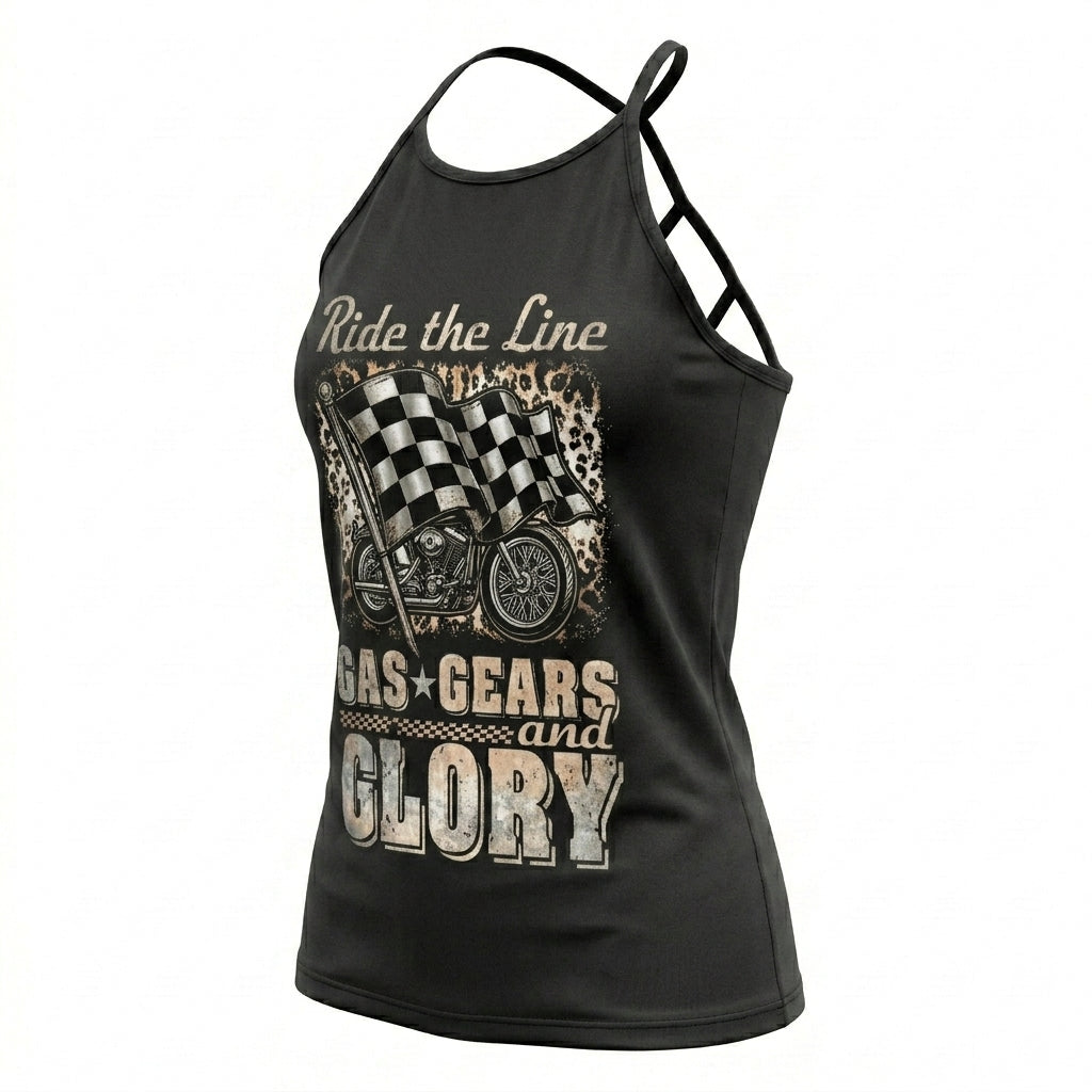 Riders Legend CRISS CROSS OPEN BACK CAMISOLE TANK TOP DESIGN RL8