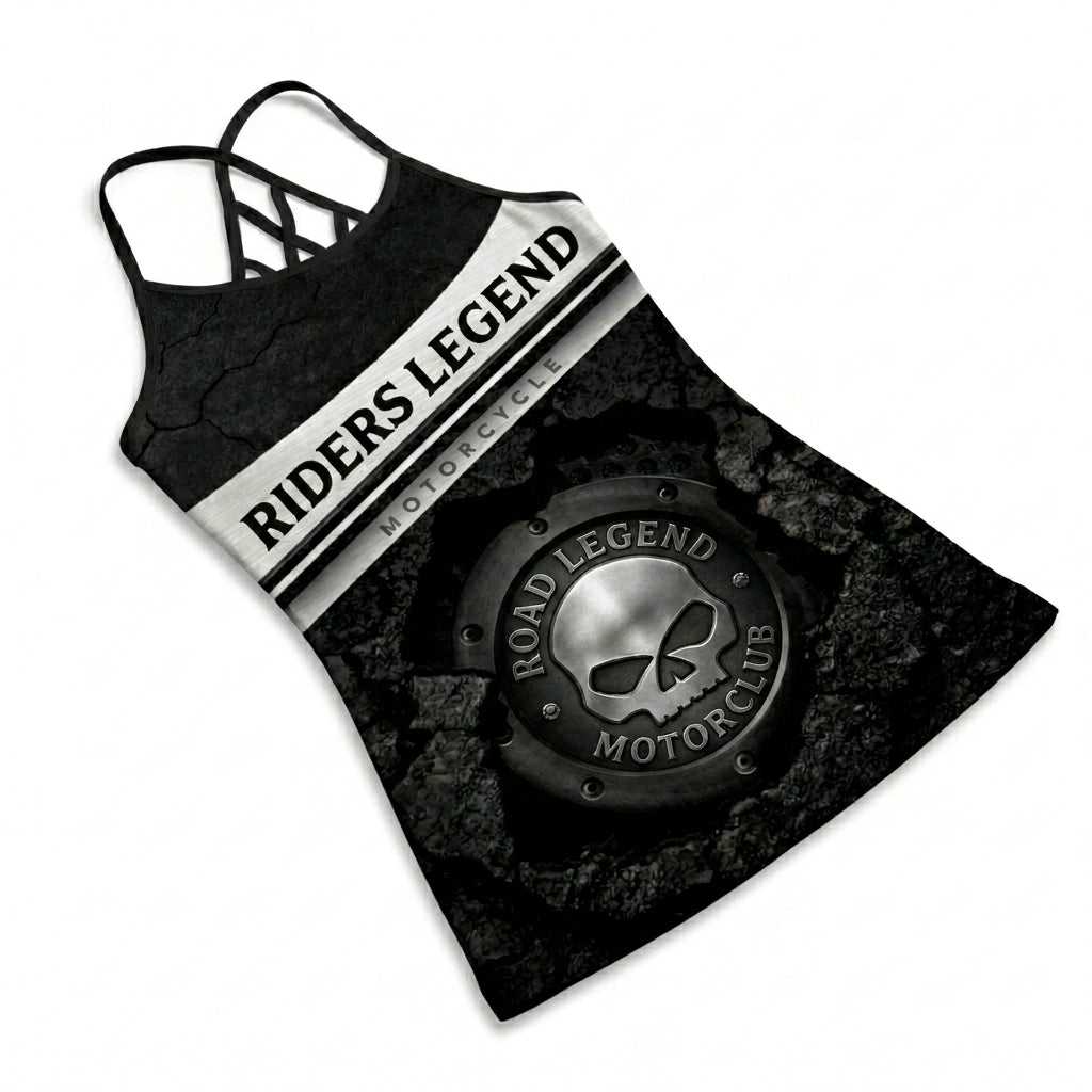 Riders Legend CRISS CROSS OPEN BACK CAMISOLE TANK TOP DESIGN RL2