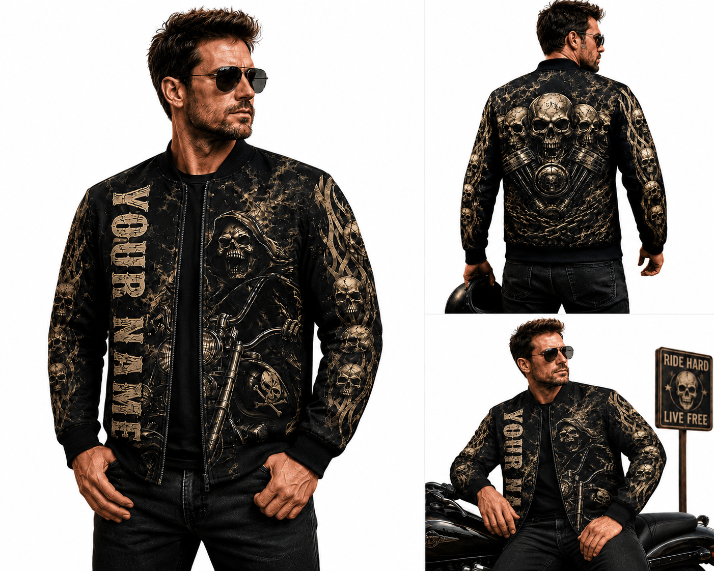 Riders Legend Bomber Jacket Design 3D Full Printed RL19