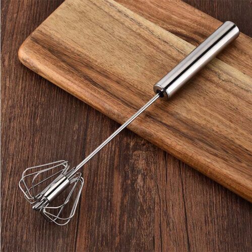 Stainless Steel Manual Self Turning Egg Beater