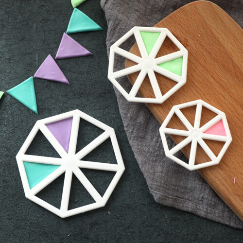 3Pcs Fondant Cake Mold Flag Triangle Shape
