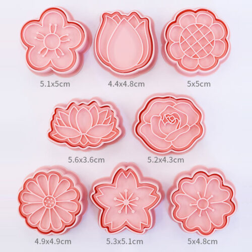 Alternative view of Flower Shape Cookie Cutters 3D Plastic Biscuit Mold