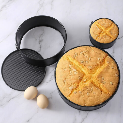 Alternative view of Round Mousse Honeycom Carbon Steel Cake Mold