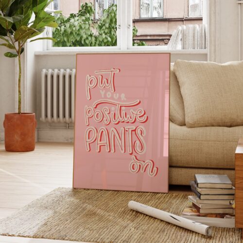 Alternative view of Pink Positive Quote Print Design | Wall Art | Home Decor