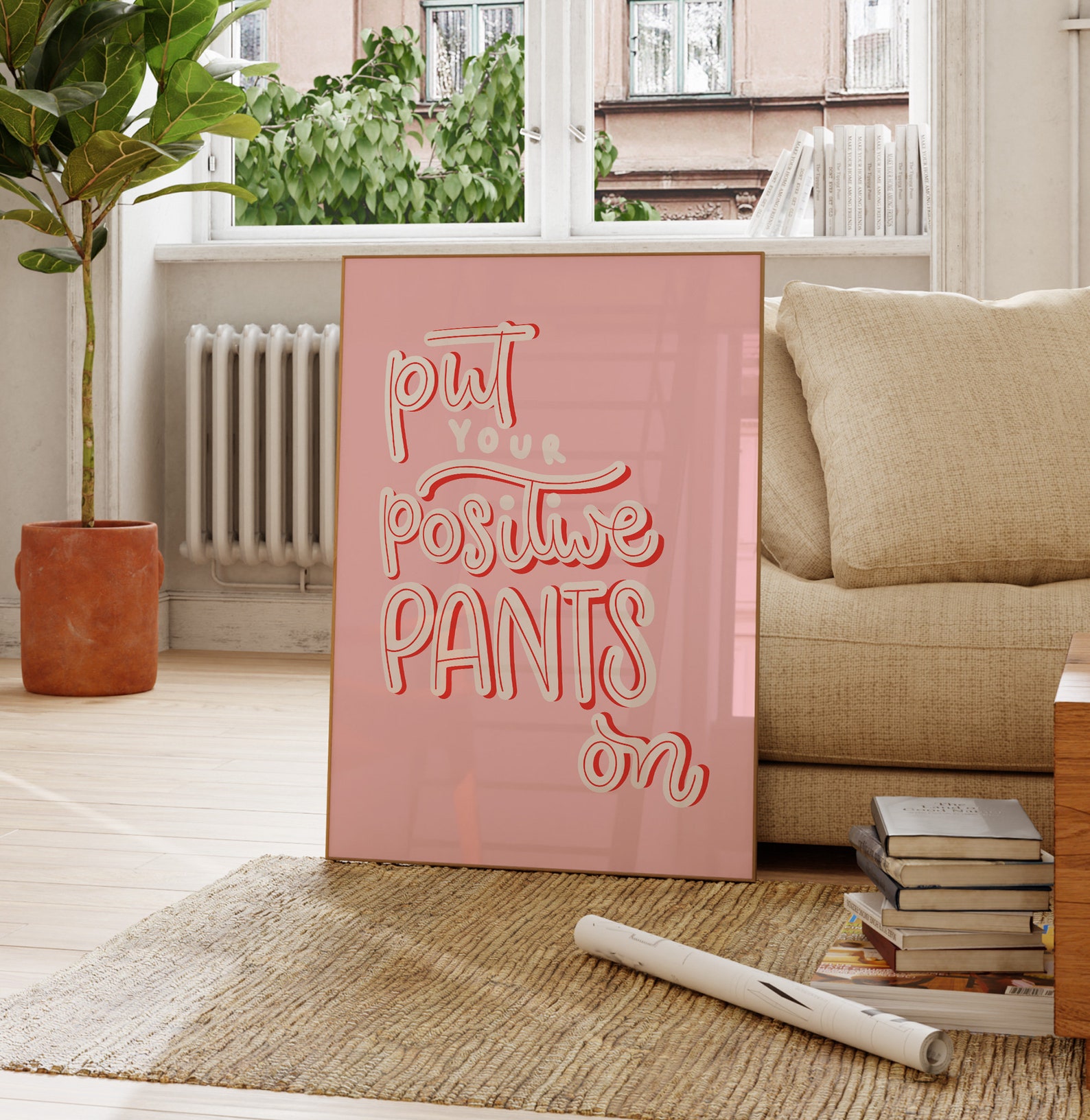 Pink Positive Quote Print Design | Wall Art | Home Decor - Image 2