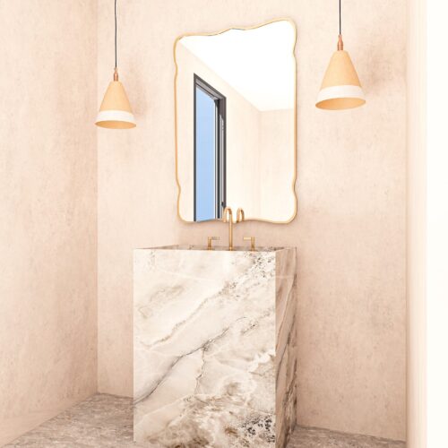 Alternative view of Lapseki Asymmetrical Mirror Home Decor Aesthetic