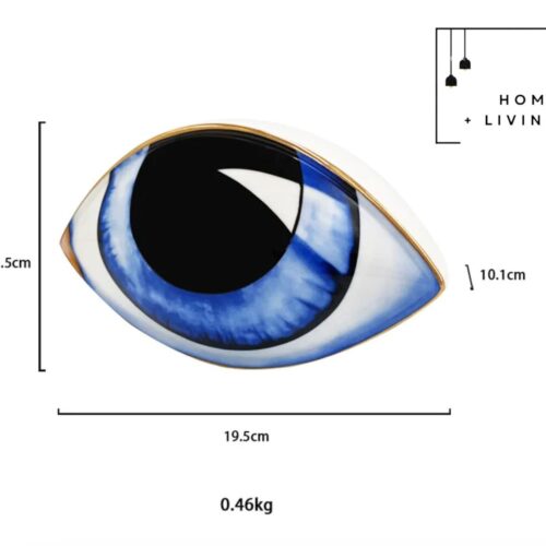 Alternative view of Evil Eye Figurine - Ceramic Enamel Devil Eye Statue