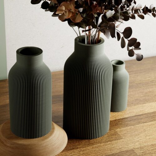 Alternative view of Green Vase Sleek Design Original and Striking Decor