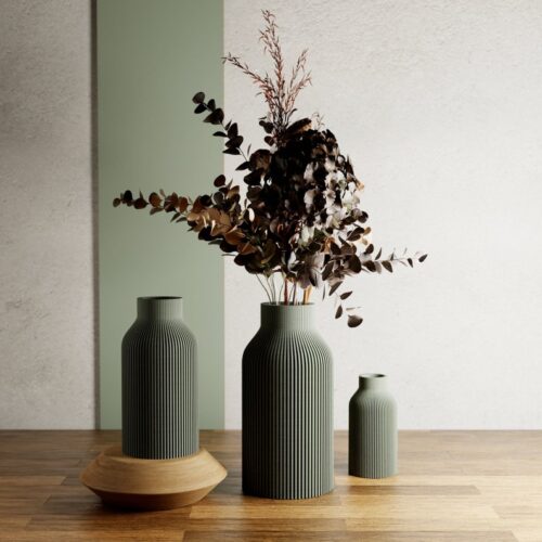 Green Vase Sleek Design Original and Striking Decor