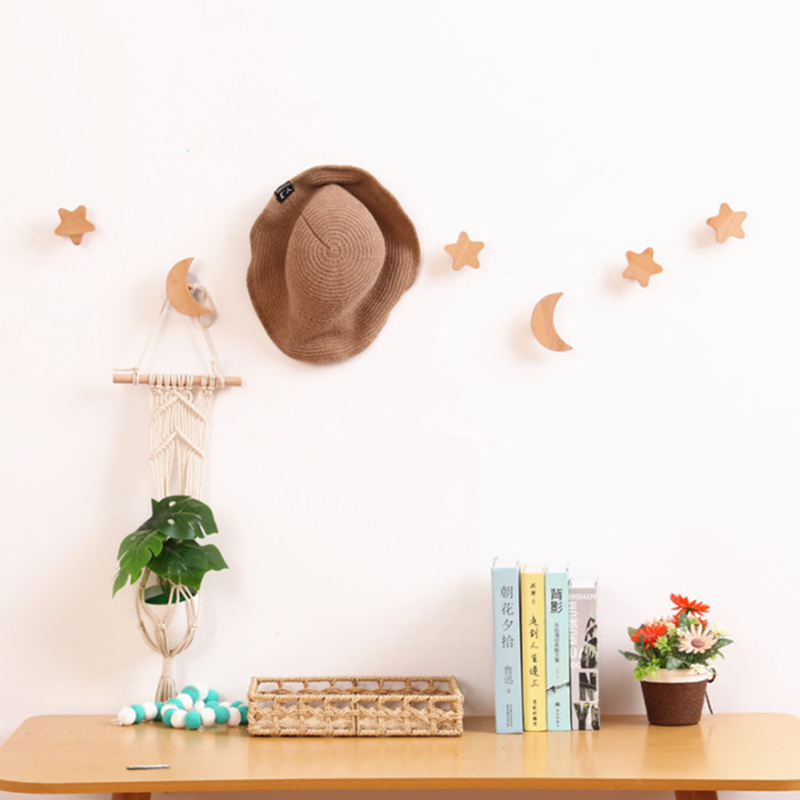 Star Moon Wooden Hook Hanger - Image 4