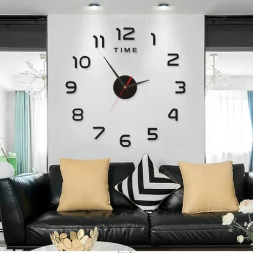 Alternative view of 3D Mirror Number Wall Clock