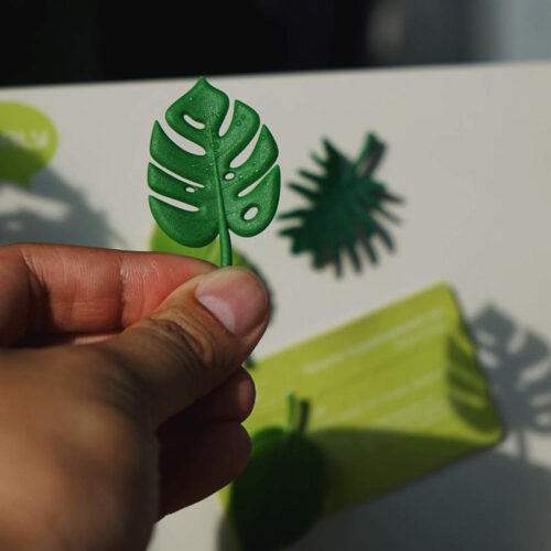 Alternative view of Creative Green Turtle Leaf Fridge Magnet Stickers