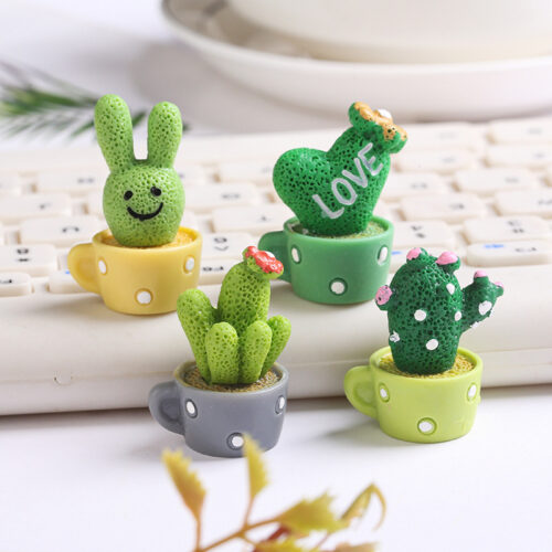 Alternative view of Cactus Mini Potted Miniatures Ornaments, 4Pcs