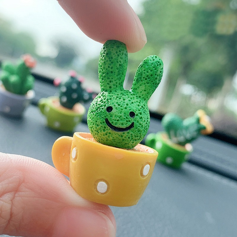 Cactus Mini Potted Miniatures Ornaments, 4Pcs - Image 4