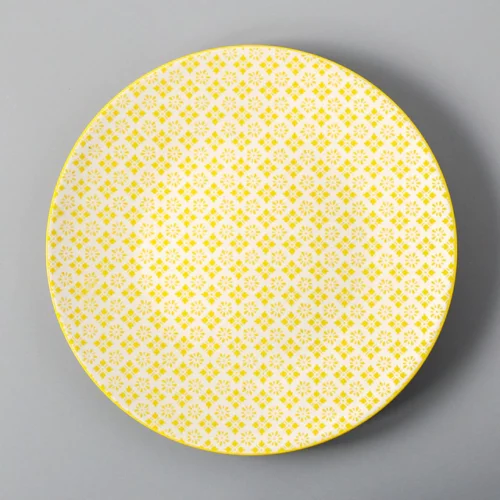 6 Inch Ceramic Plate Round Side Dish, Yellow