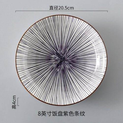 Alternative view of 8 Inch Deep Dinner Plate Ceramic Tableware Porcelain Round