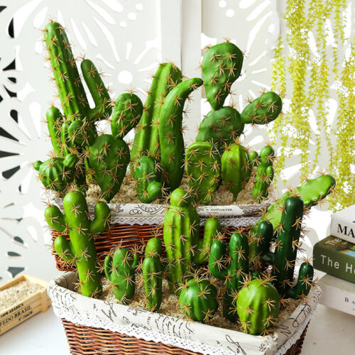 Alternative view of Artificial Plastic Prickly Pear Cactus Plant Pot