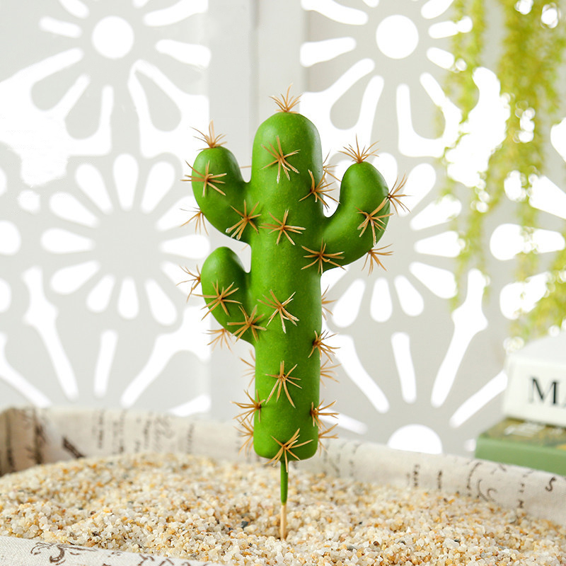 Artificial Plastic Prickly Pear Cactus Plant Pot - Image 3