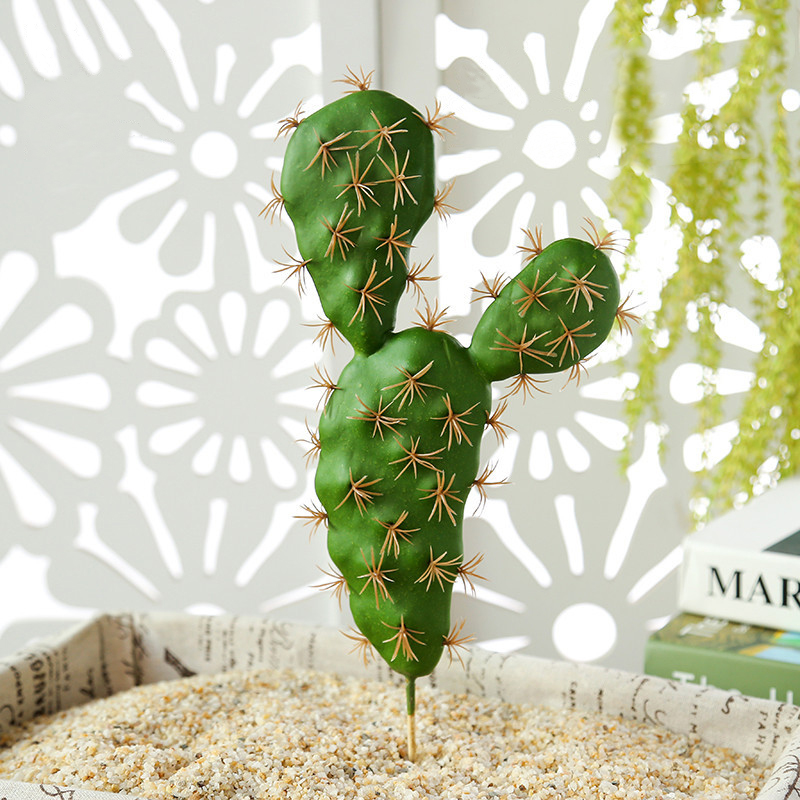 Artificial Plastic Prickly Pear Cactus Plant Pot - Image 4