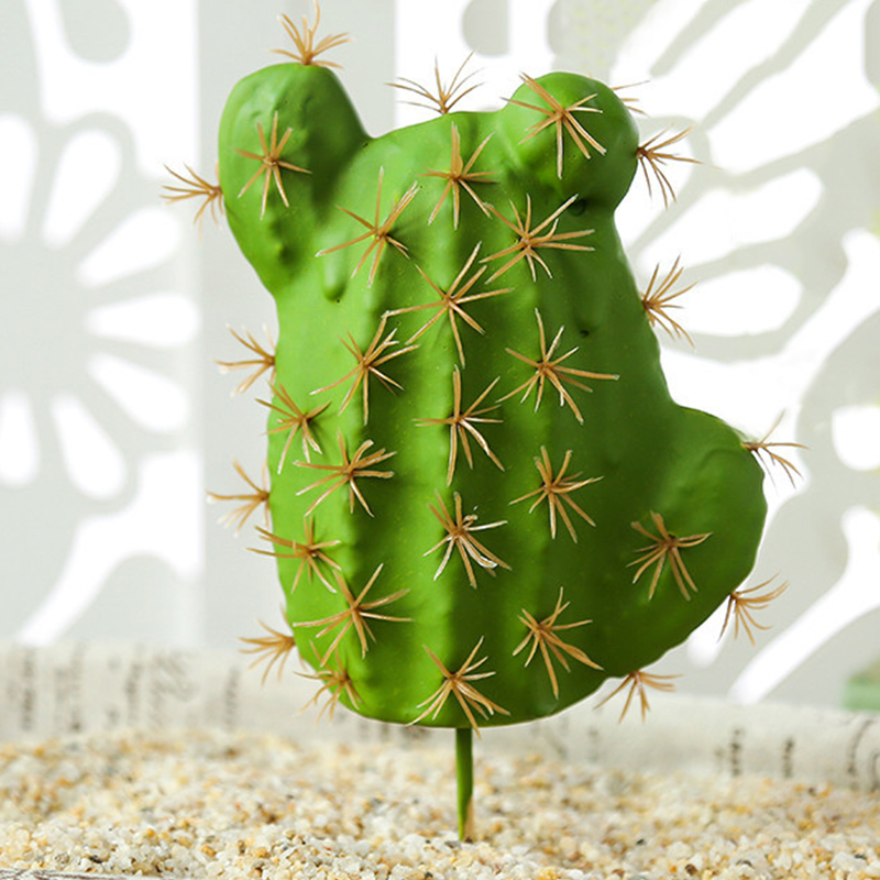 Artificial Plastic Prickly Pear Cactus Plant Pot - Image 6