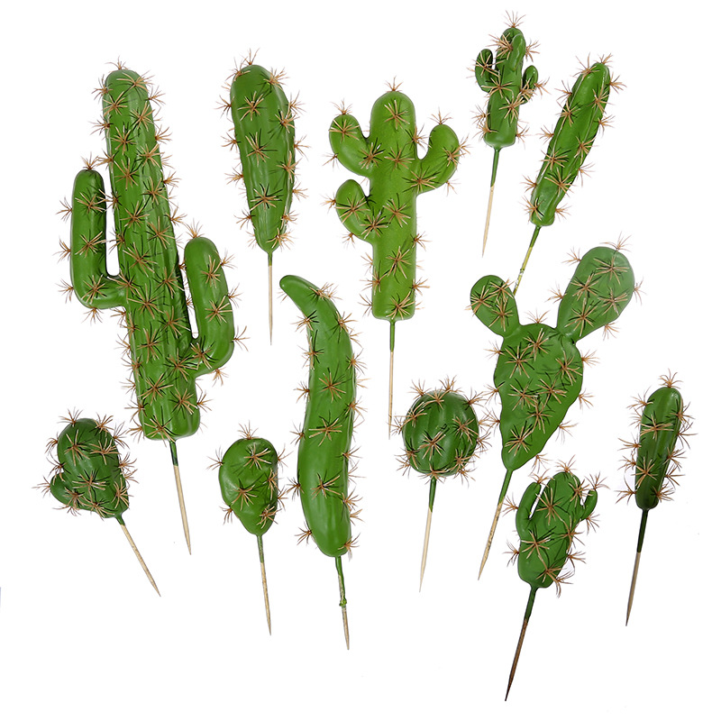Artificial Plastic Prickly Pear Cactus Plant Pot - Image 7