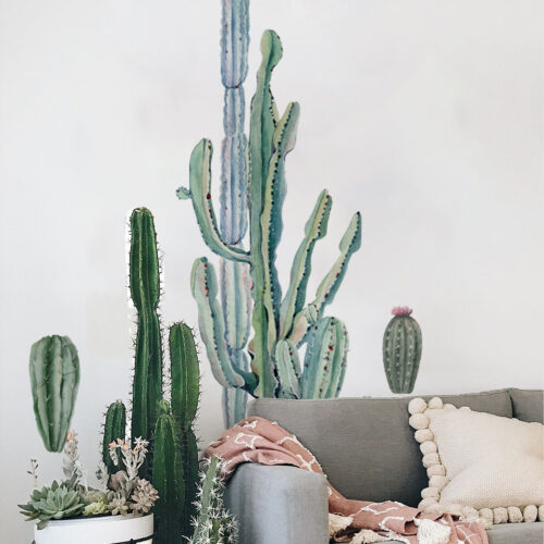 Alternative view of Boho Large Cactus Wall Stickers
