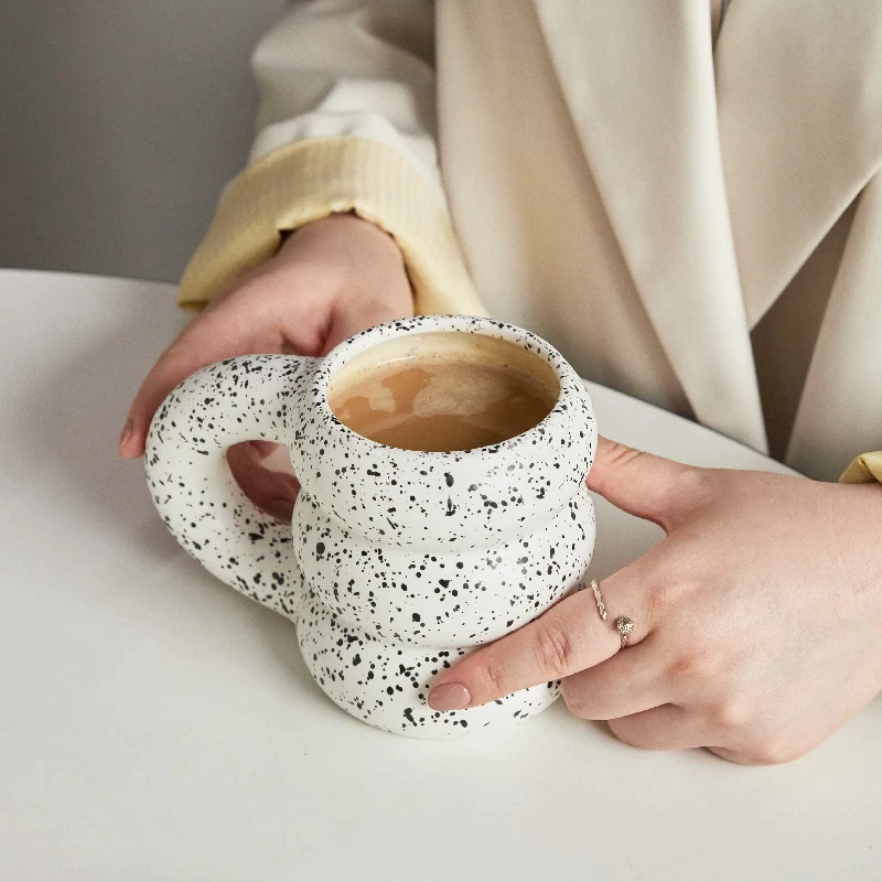 Creative Water Cup Ceramic Mug Nordic Coffee Cups, Dot - Image 3