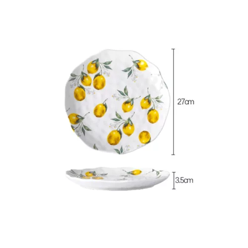 Alternative view of European Ceramic Plate Creative Rural Style, Lemon