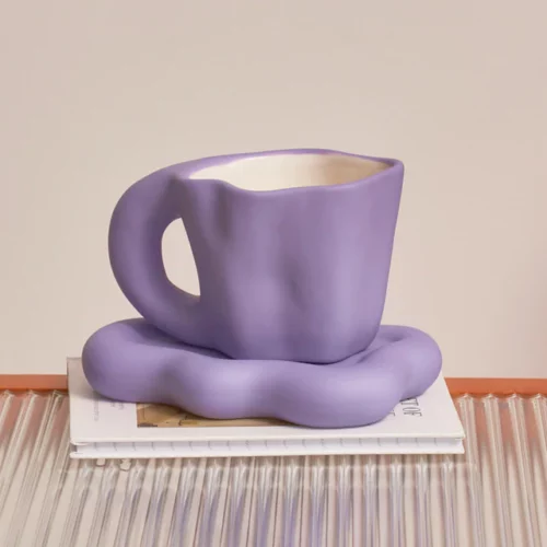 Alternative view of Floriddle Ceramic Mug with Saucer Coffee Cups