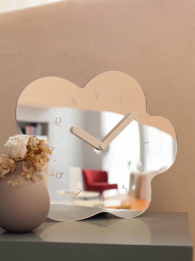 Flower Mirror Wall Clock Nordic Minimalist - Image 3