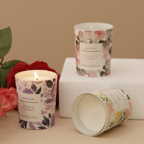 Alternative view of French Pearl Romantic Aromatherapy Handmade Scented Oil Soy Wax Candles Glass Cup