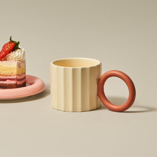 Korean Coffee Mugs Tea Milk Drinking Water, Beige